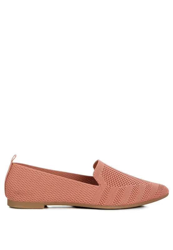 Knit Textile Solid Flats