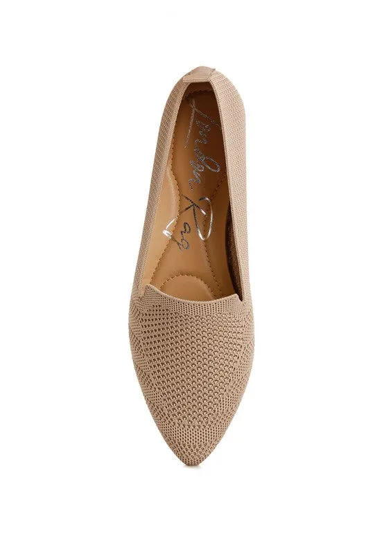 Knit Textile Solid Flats