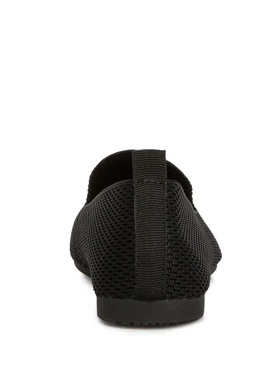 Knit Textile Solid Flats