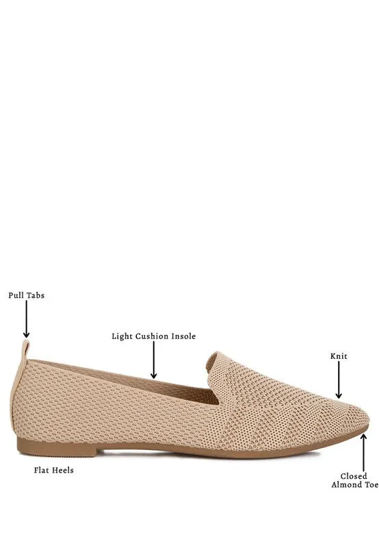Knit Textile Solid Flats