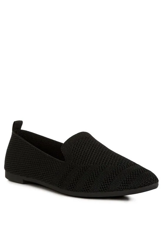 Knit Textile Solid Flats