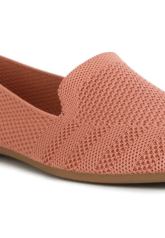 Knit Textile Solid Flats