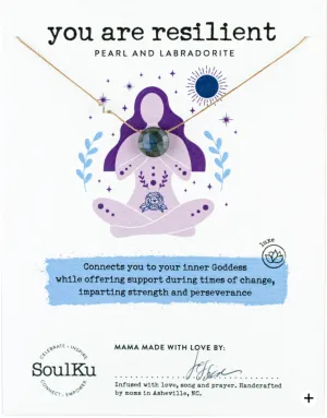 Labradorite & Pearl Goddess Necklace for You Are Resilient