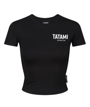 Ladies JJ Club Cropped T-Shirt - Black