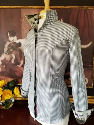 LADY GREY ON GREY GINGHAM