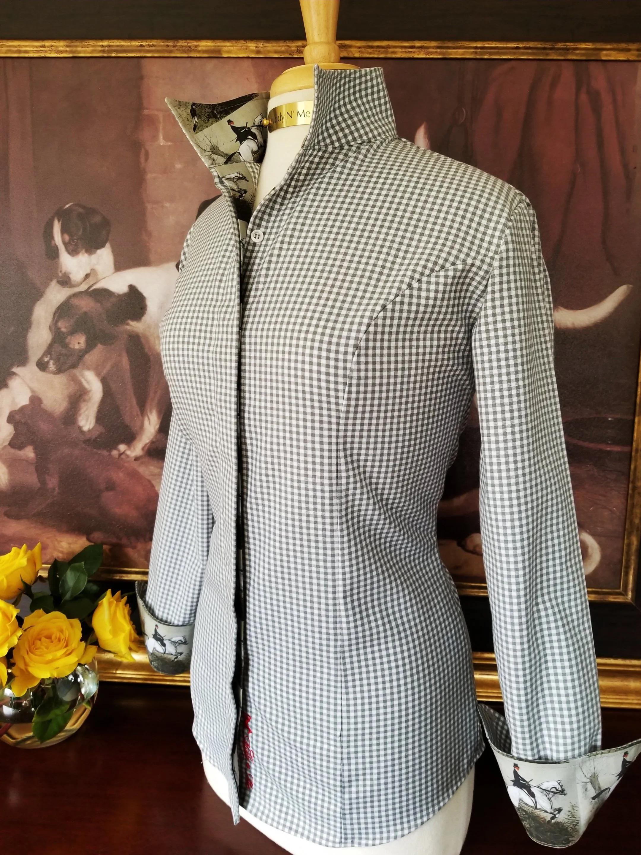 LADY GREY ON GREY GINGHAM