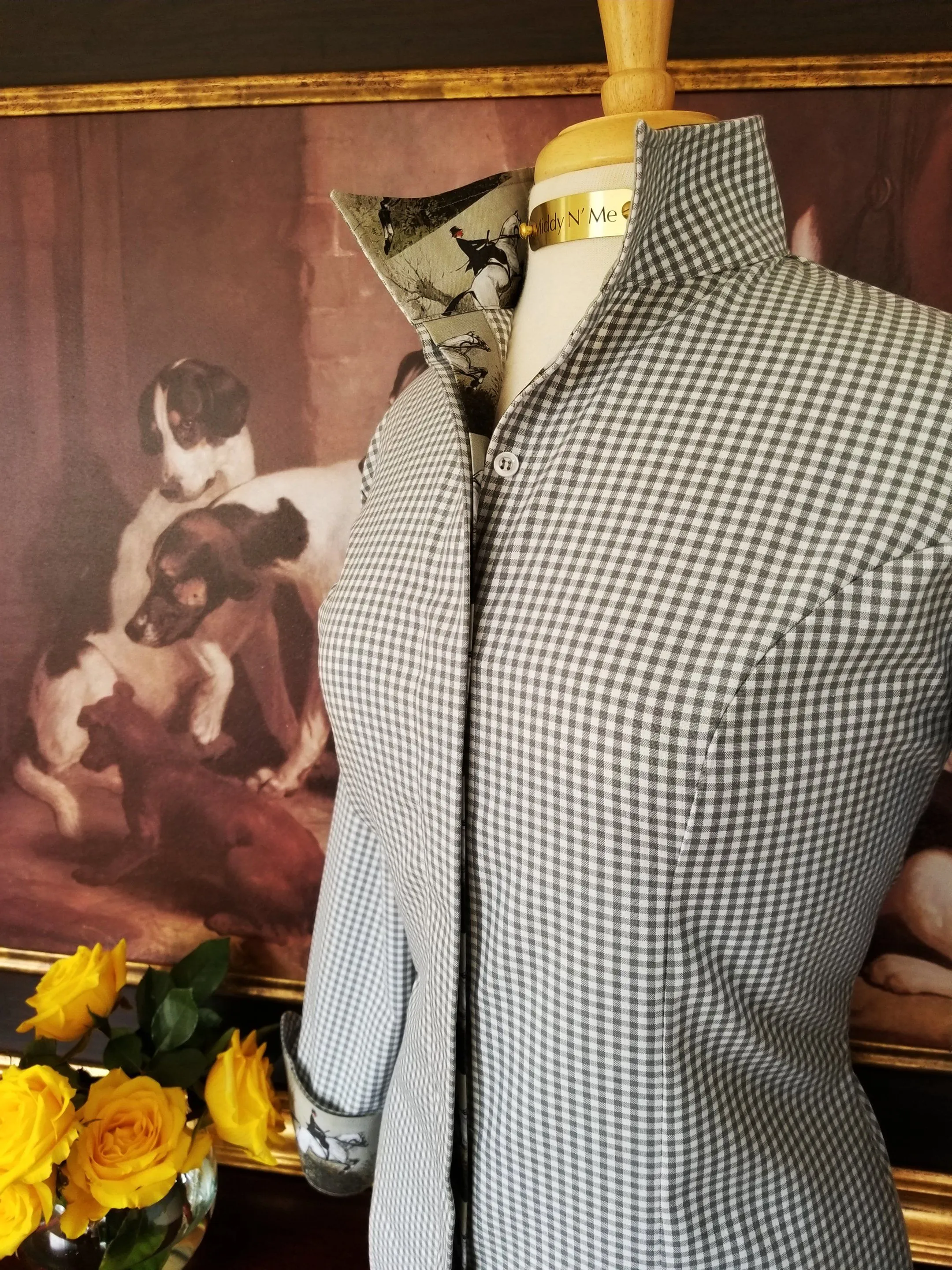 LADY GREY ON GREY GINGHAM