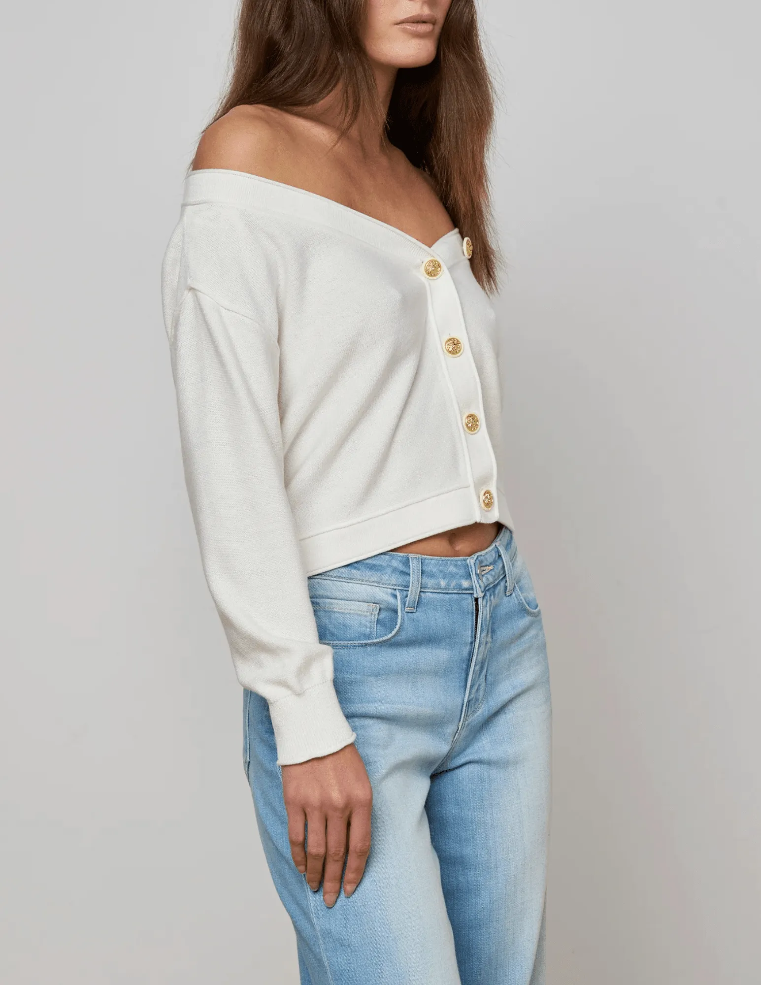 L'Agence Nopal Cropped Cardigan