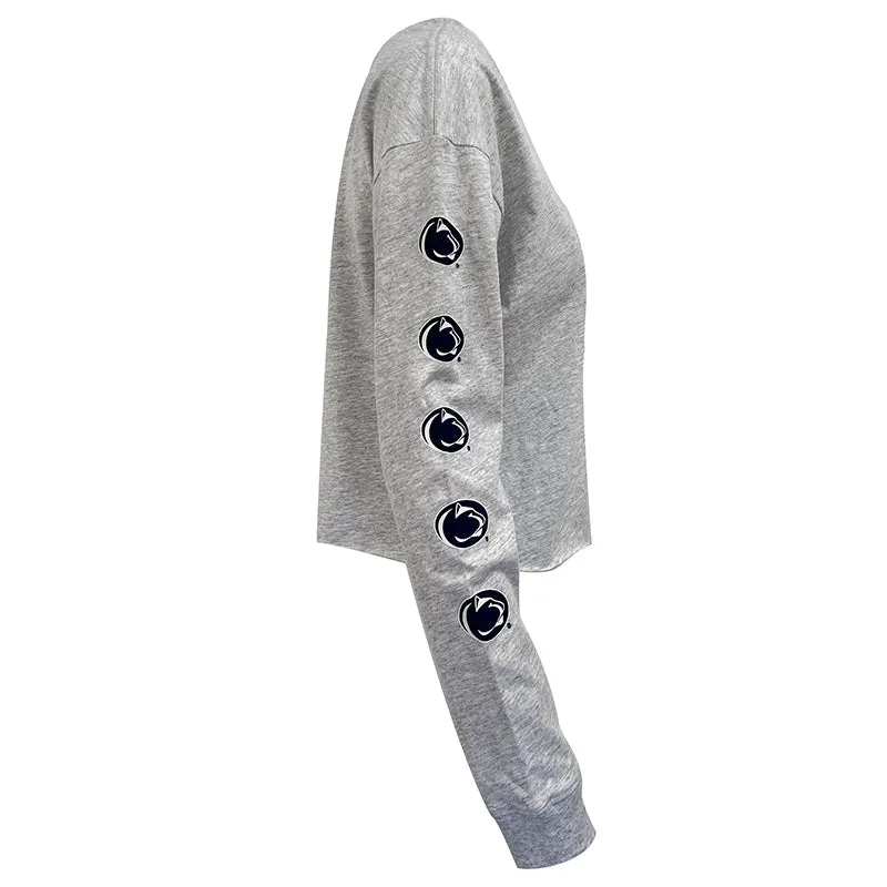 League Ladies Long Sleeve Cropped T-Shirt