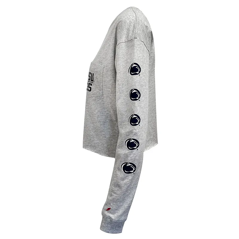 League Ladies Long Sleeve Cropped T-Shirt