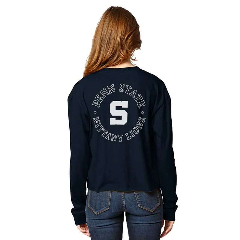 League Ladies Long Sleeve Cropped T-Shirt
