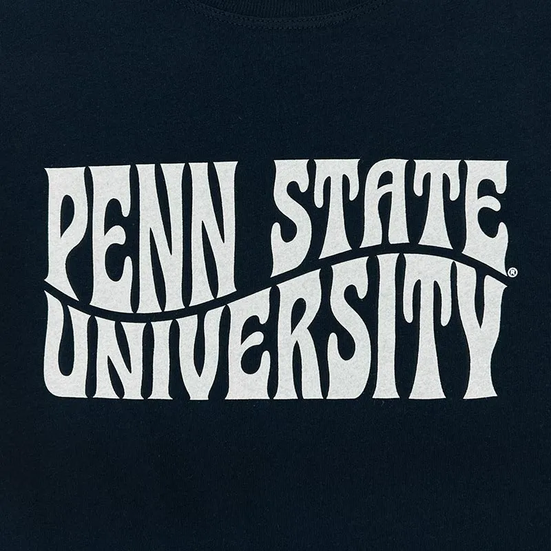 League Ladies PSU Wave Logo Cropped T-Shirt