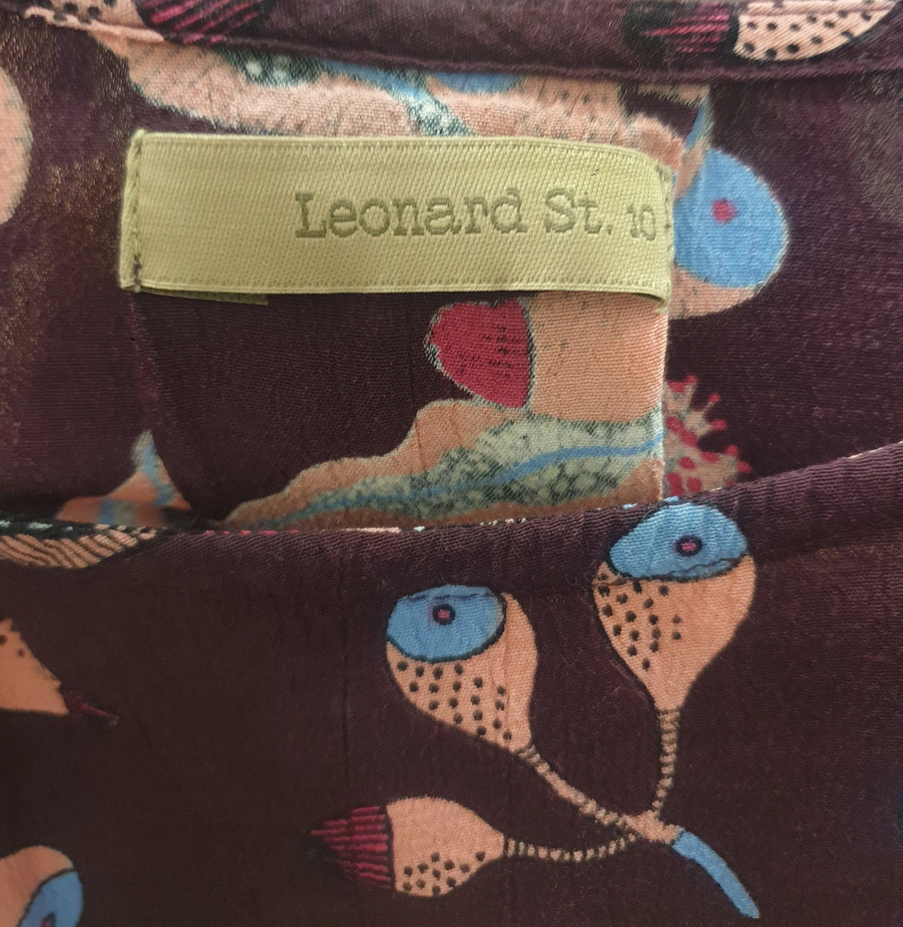 Leonard St red native Australian print top size 10