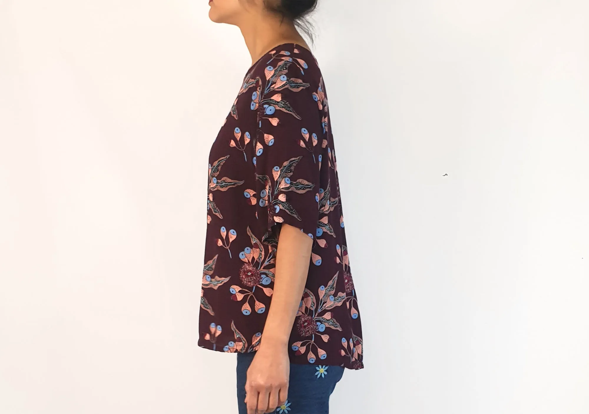 Leonard St red native Australian print top size 10