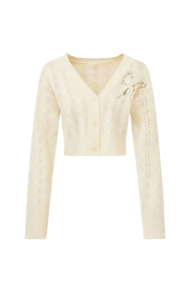 Leota Cropped Wool Cardigan