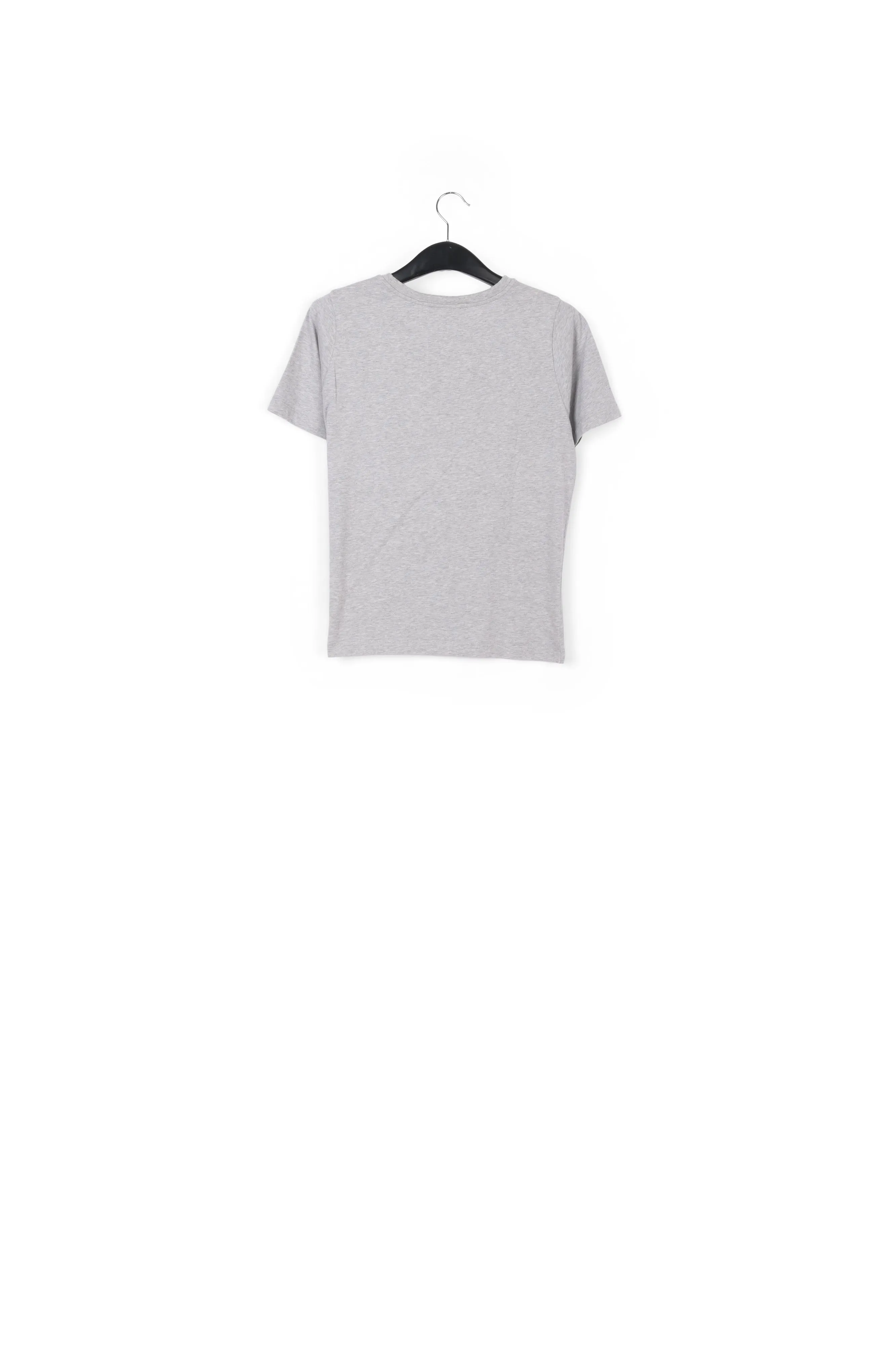 Light grey printed cotton T-shirt