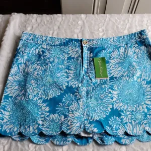 Lilly Pulitzer Colette Scalloped Skort Lion In The Sun NWT