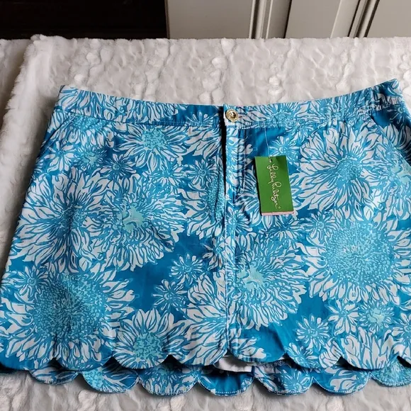 Lilly Pulitzer Colette Scalloped Skort Lion In The Sun NWT