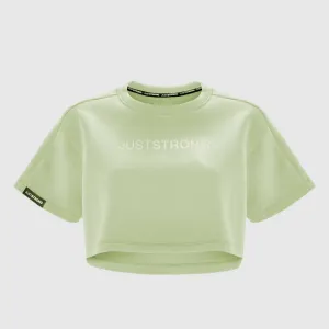Lime Green Oversized Athletic Cropped Tonal T-Shirt