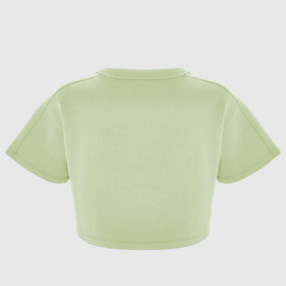 Lime Green Oversized Athletic Cropped Tonal T-Shirt