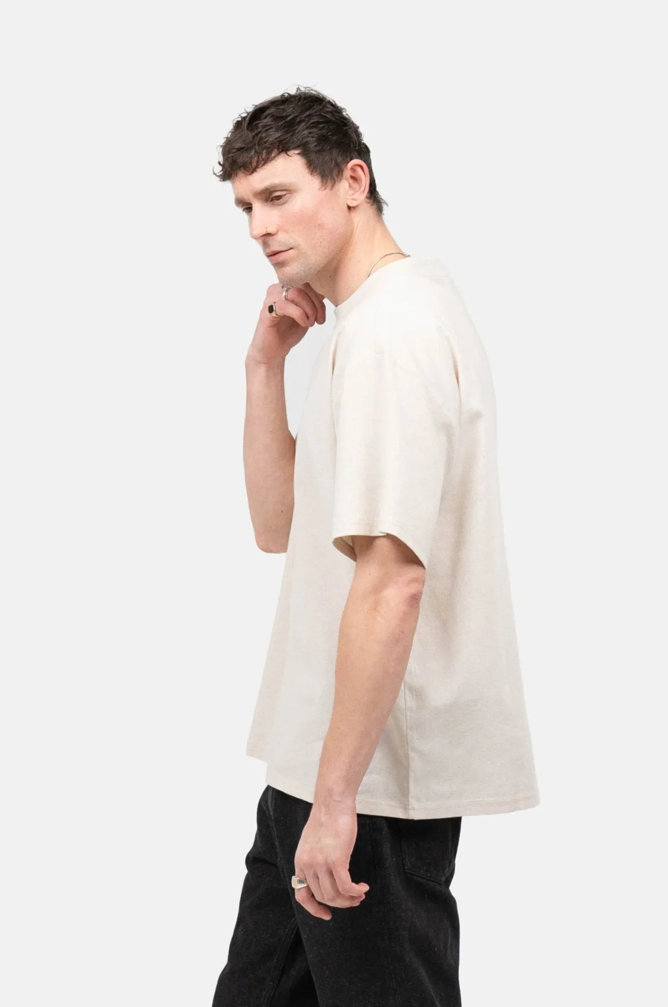 linen T-shirt Beige