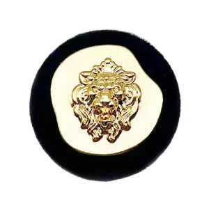 Lion Head Black Flocked Metal Button for Women’s Blazers 20pcs