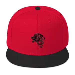 Lion Red & Black Snapback Hat