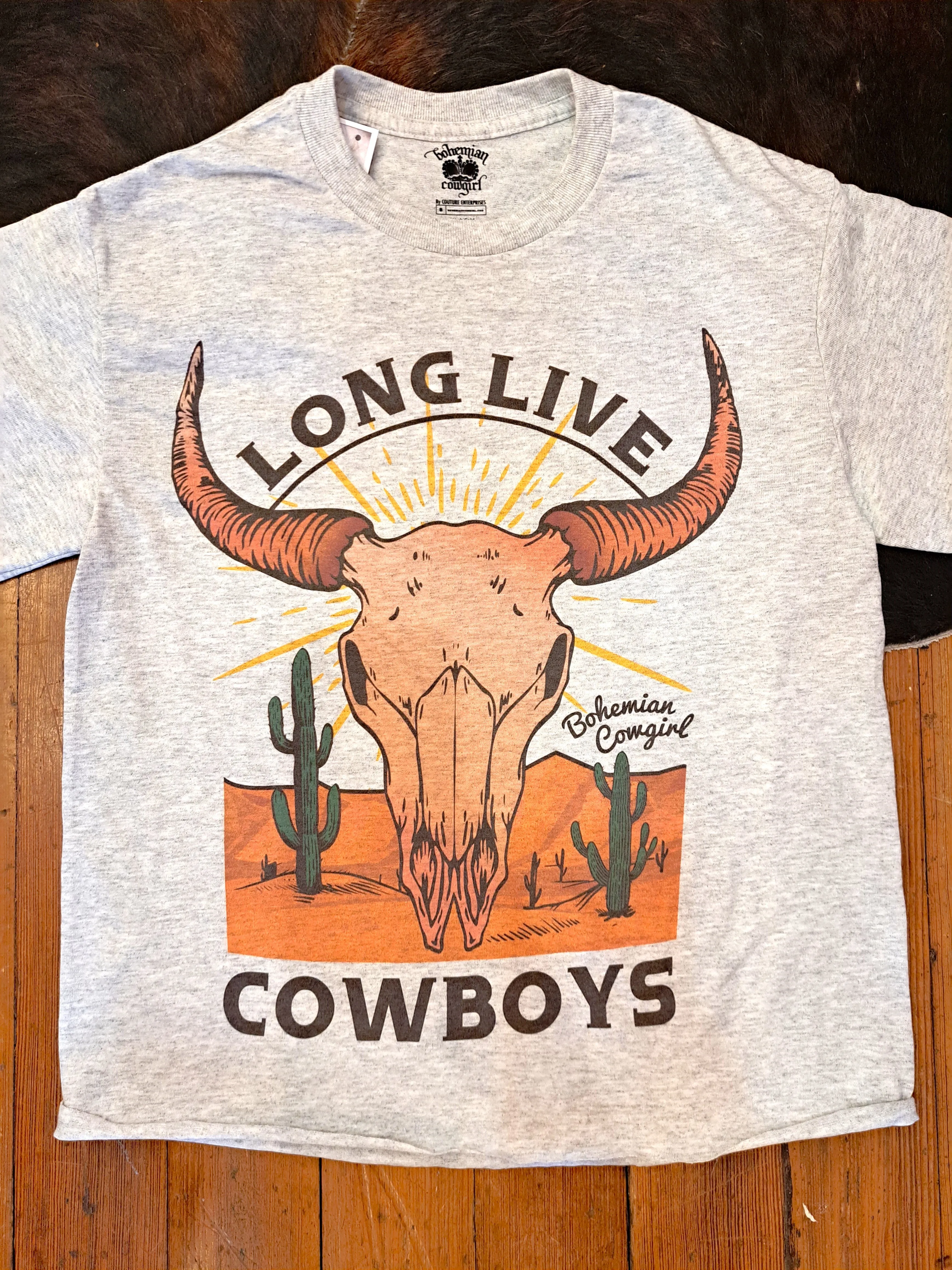 Long Live Cowboys Skull T-Shirt