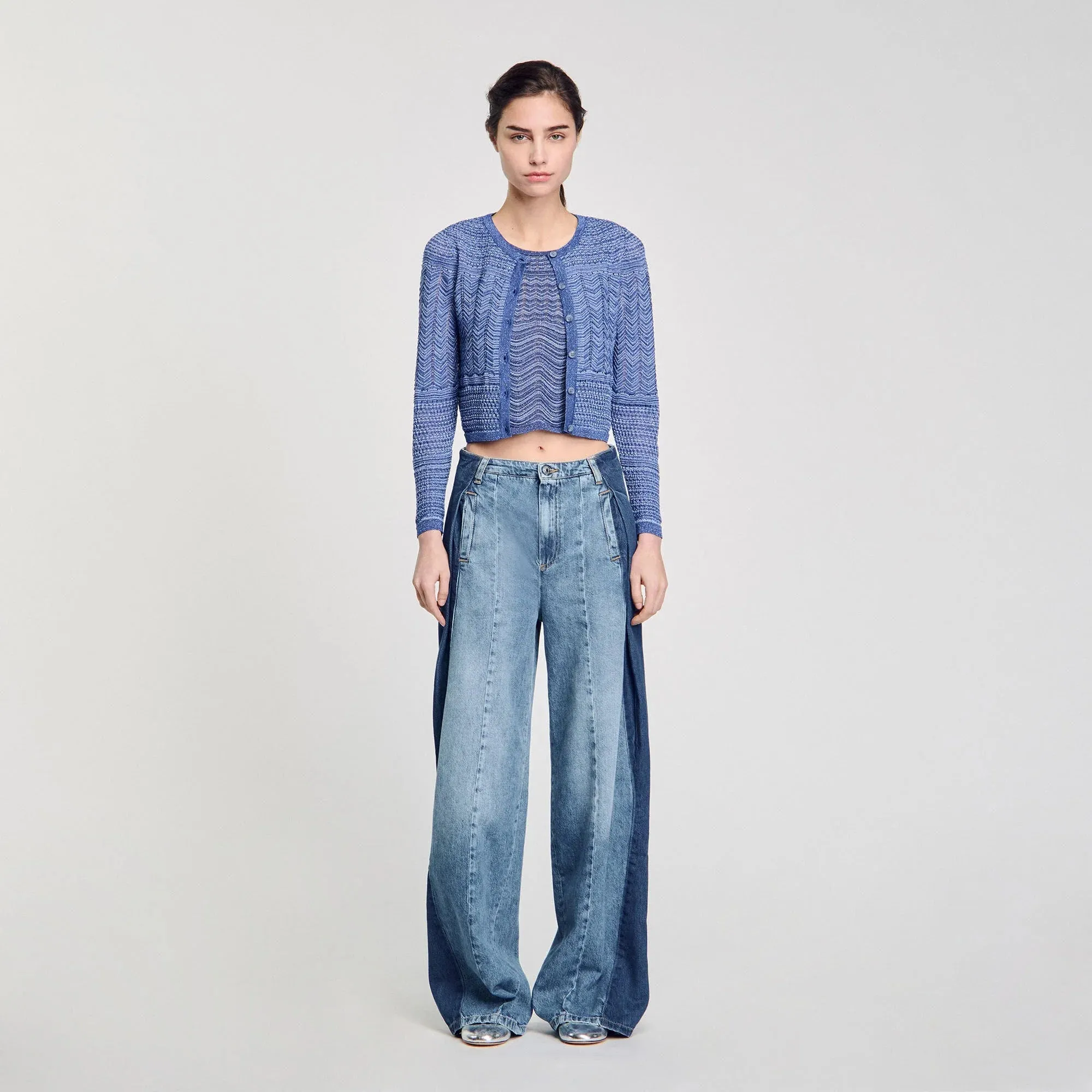 Ludo Glitter Knit Cardigan Royal Blue