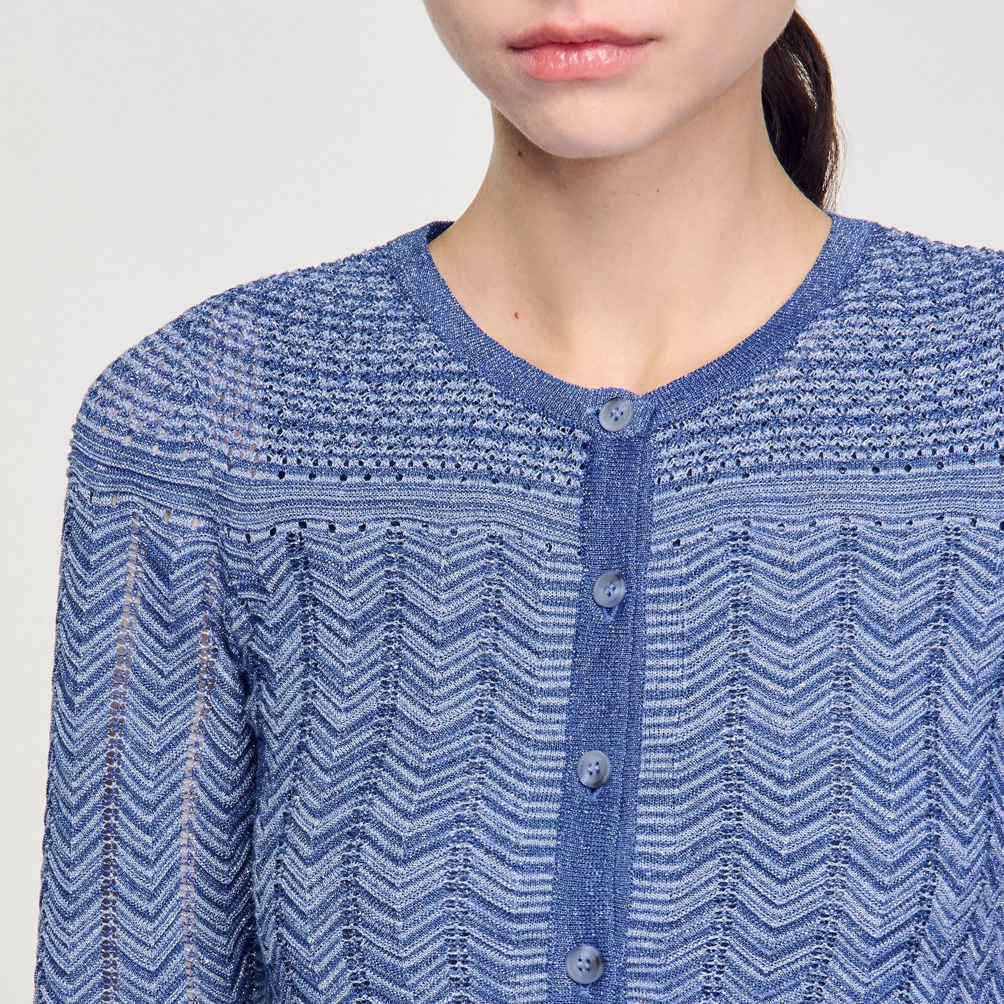 Ludo Glitter Knit Cardigan Royal Blue