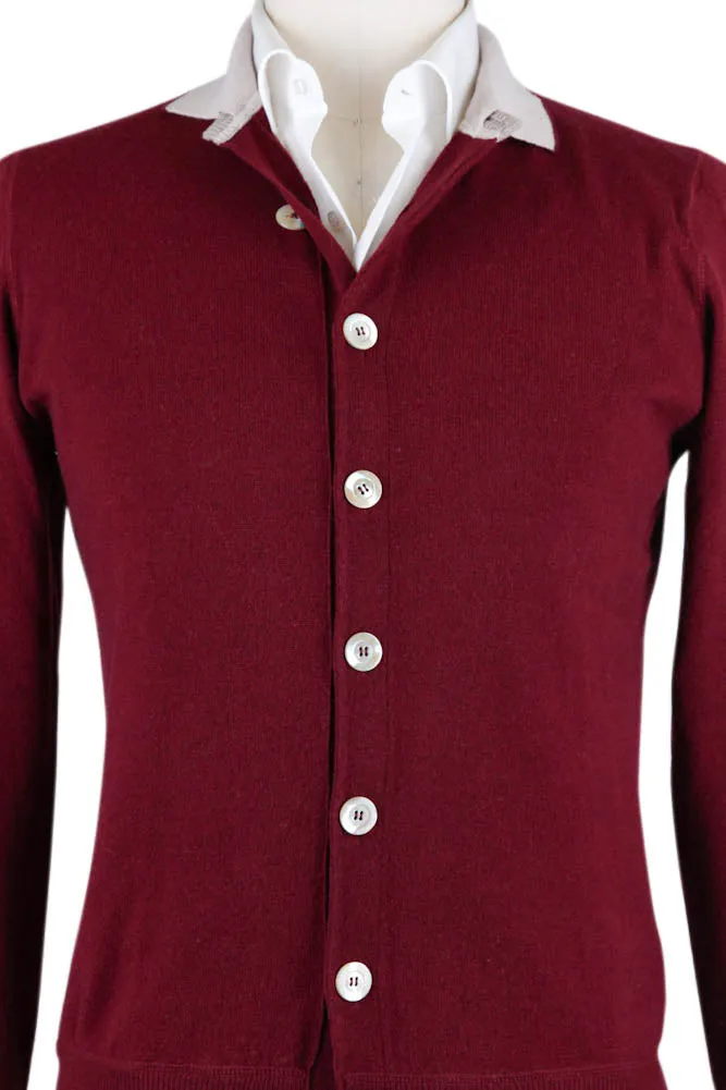 Luigi Borrelli Burgundy Red Sweater - Size: Medium US / 50 EU