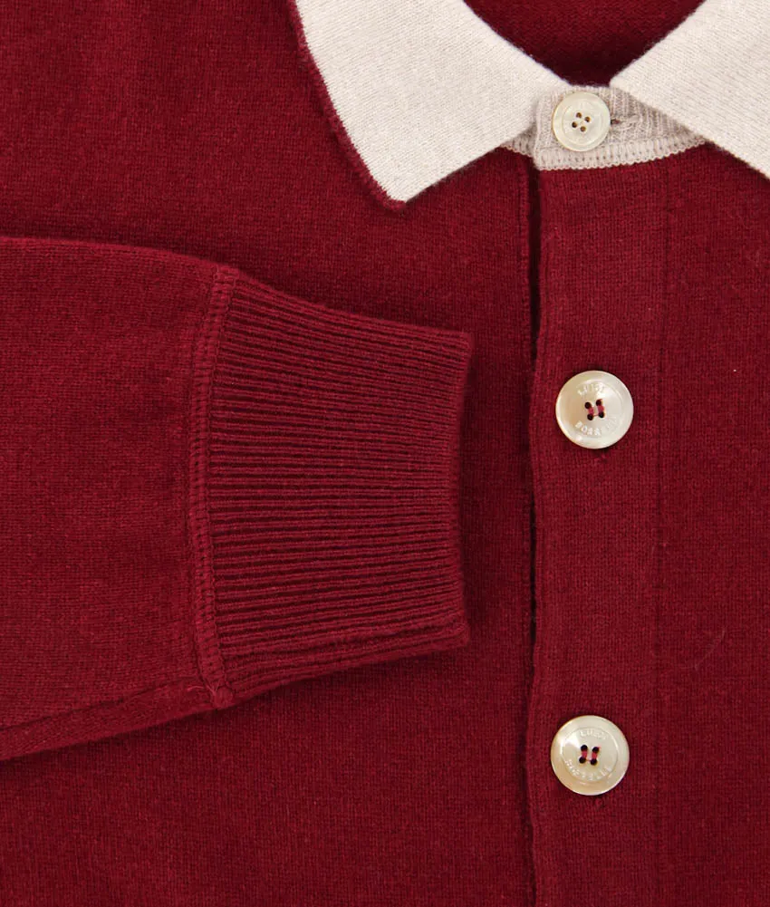 Luigi Borrelli Burgundy Red Sweater - Size: Medium US / 50 EU
