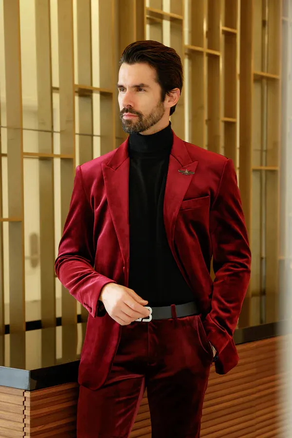 Lush Velvet Men's Blazer by Vercini