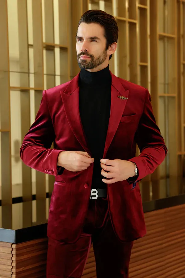Lush Velvet Men's Blazer by Vercini