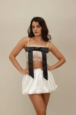 Luxe Lace Bow Bralette – Elegant Statement Top