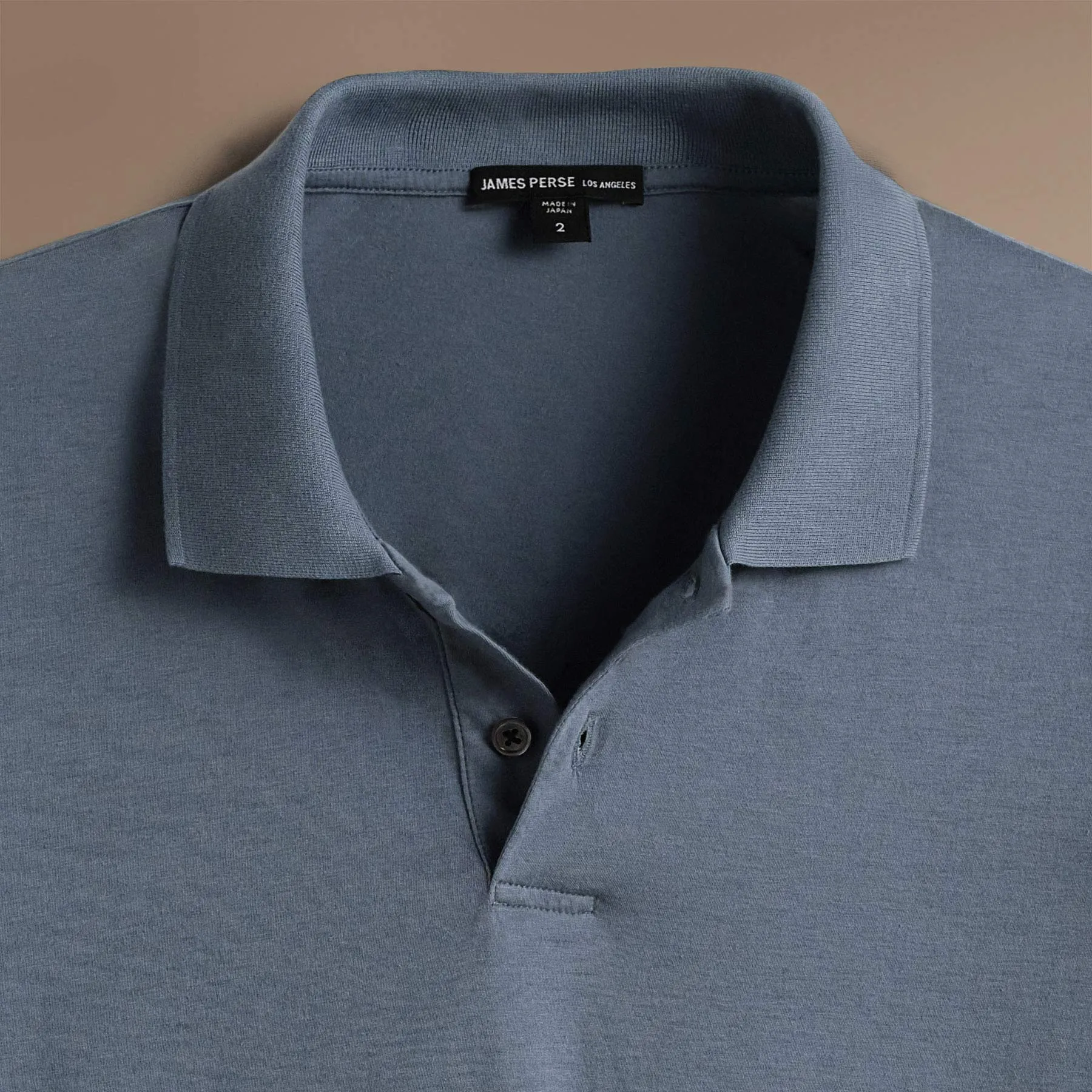 Luxe Lotus Jersey Long Sleeve Polo - Cascade