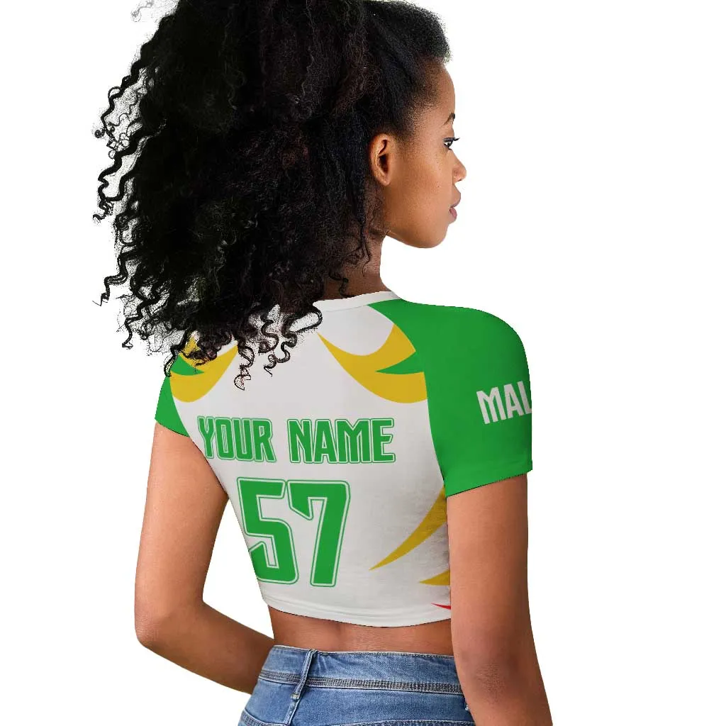 Mali Les Aigles Football Raglan Cropped T shirt Eagles Sporty Style TS04
