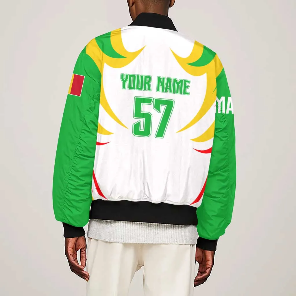 Mali Les Aigles Football Sleeve Zip Bomber Jacket Eagles Sporty Style TS04