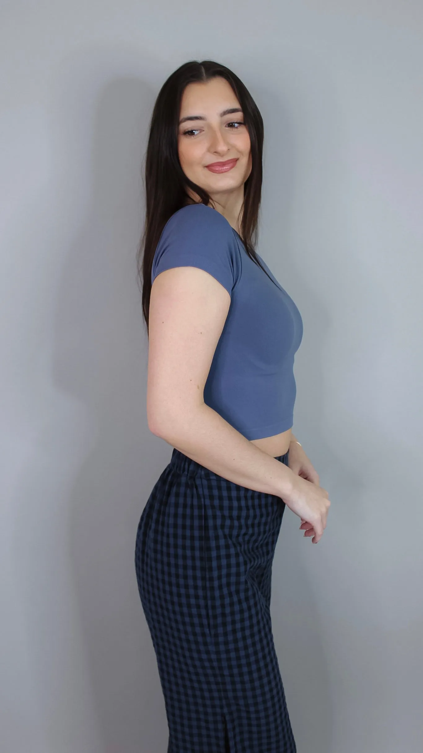 Margo Baby Tee - Blue Shadow