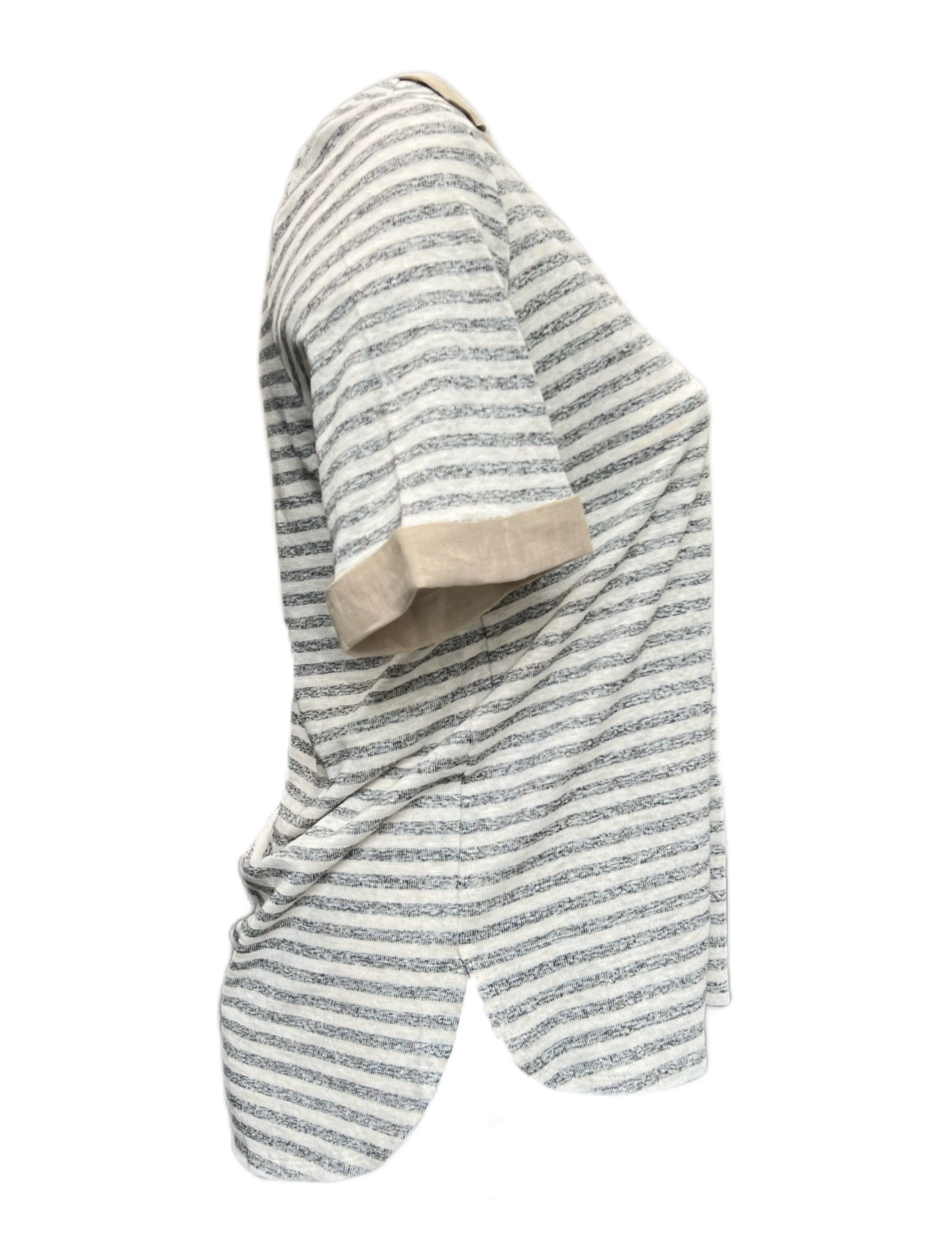 MARINA RINALDI Women's White Zambia Striped Sweater Medium $255 NWT