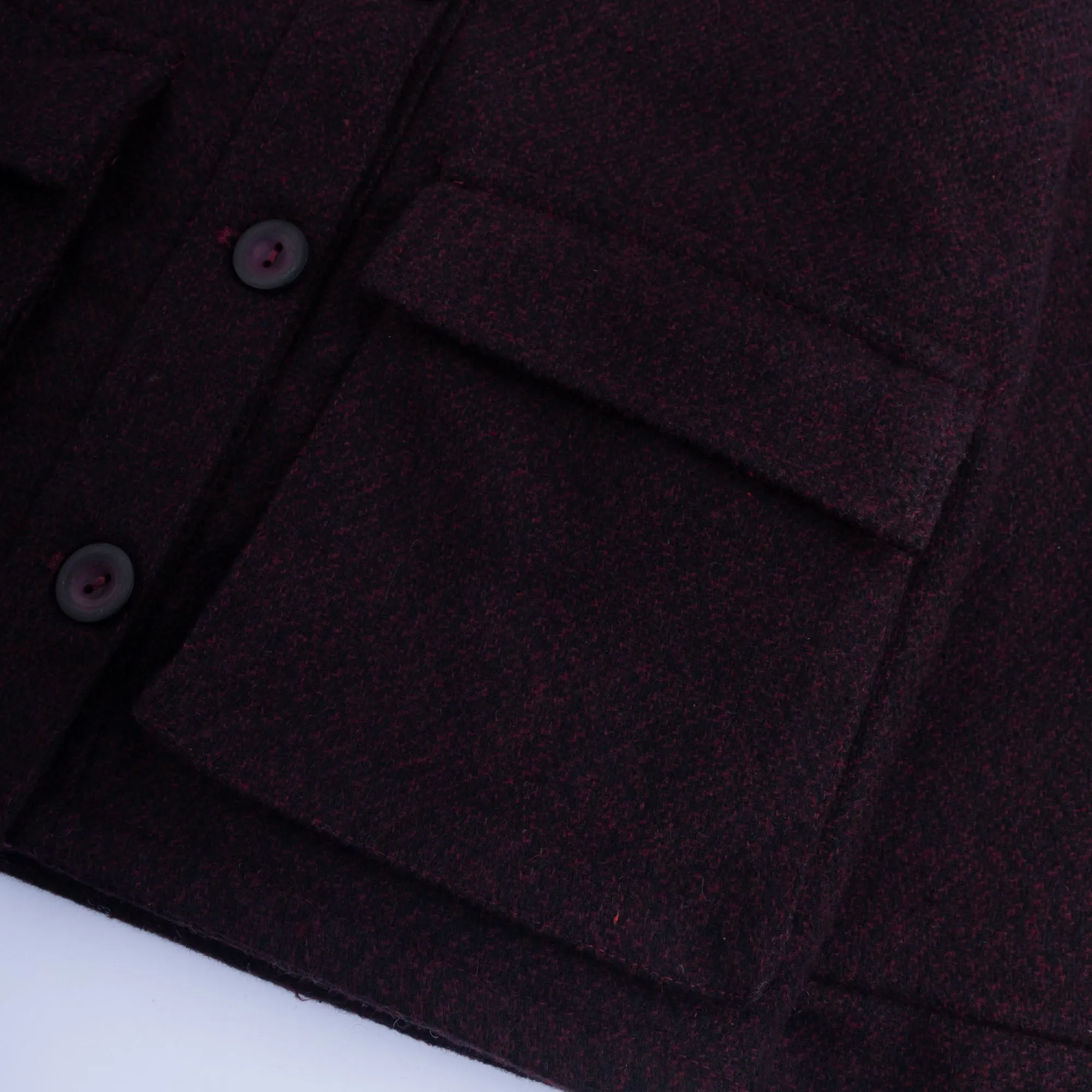 Maroon Tweed Double Pocket Jacket