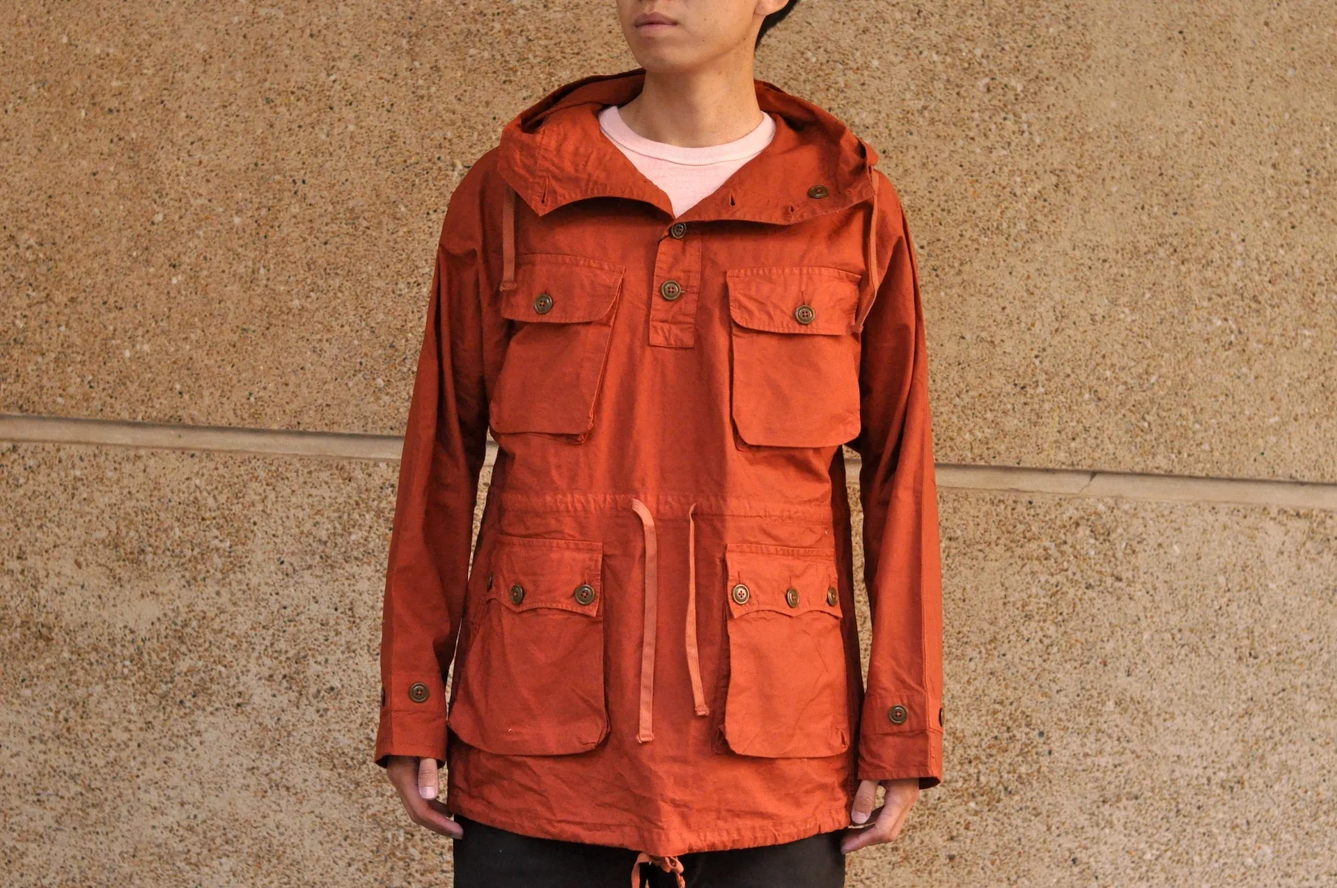 Maru Sankaku Peke by SDA "All-Season" Anorak Parka (Orange)