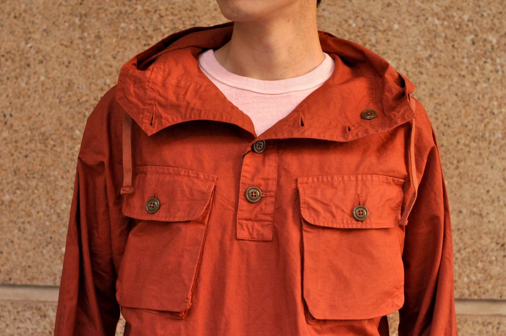 Maru Sankaku Peke by SDA "All-Season" Anorak Parka (Orange)