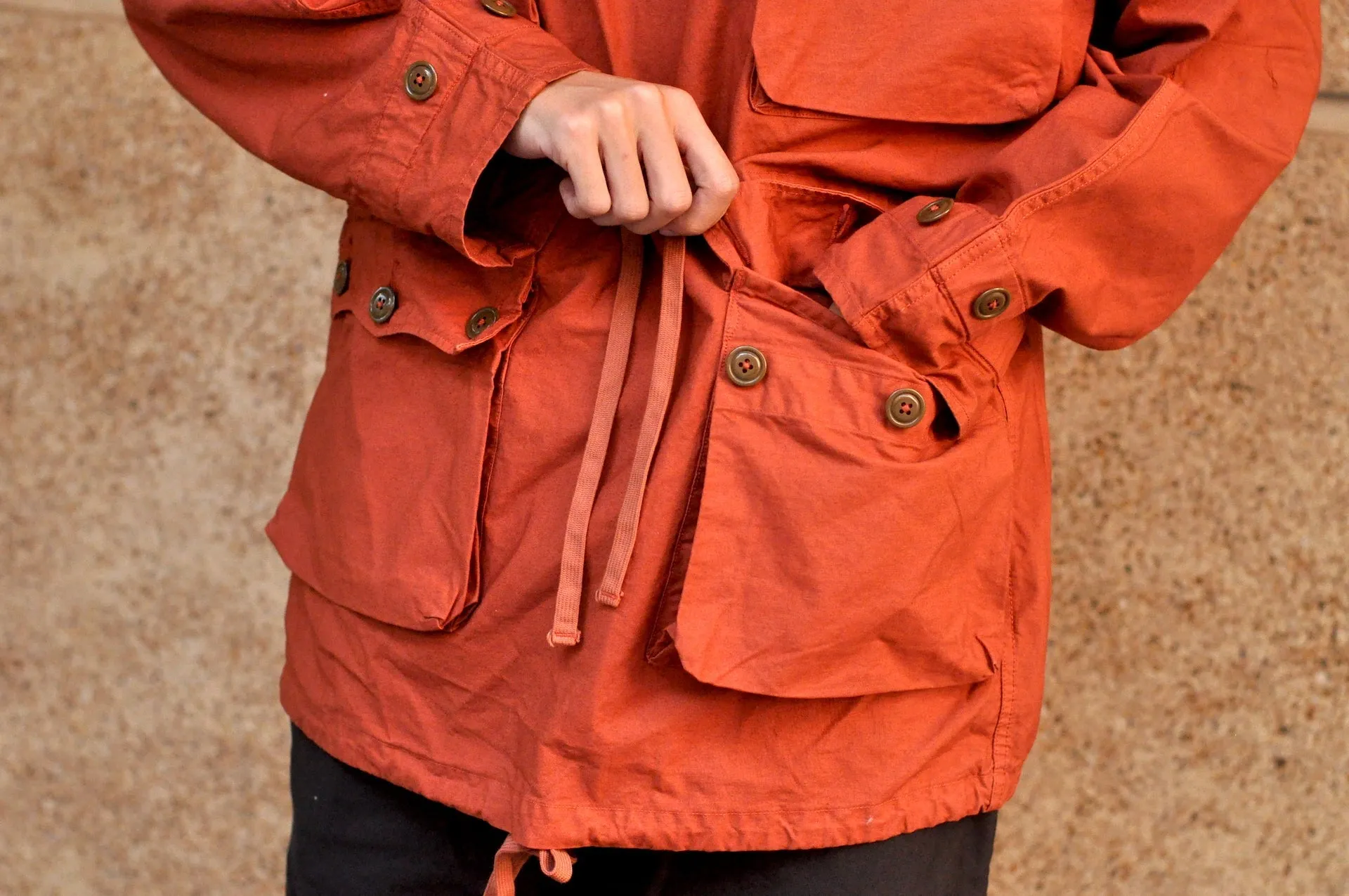 Maru Sankaku Peke by SDA "All-Season" Anorak Parka (Orange)