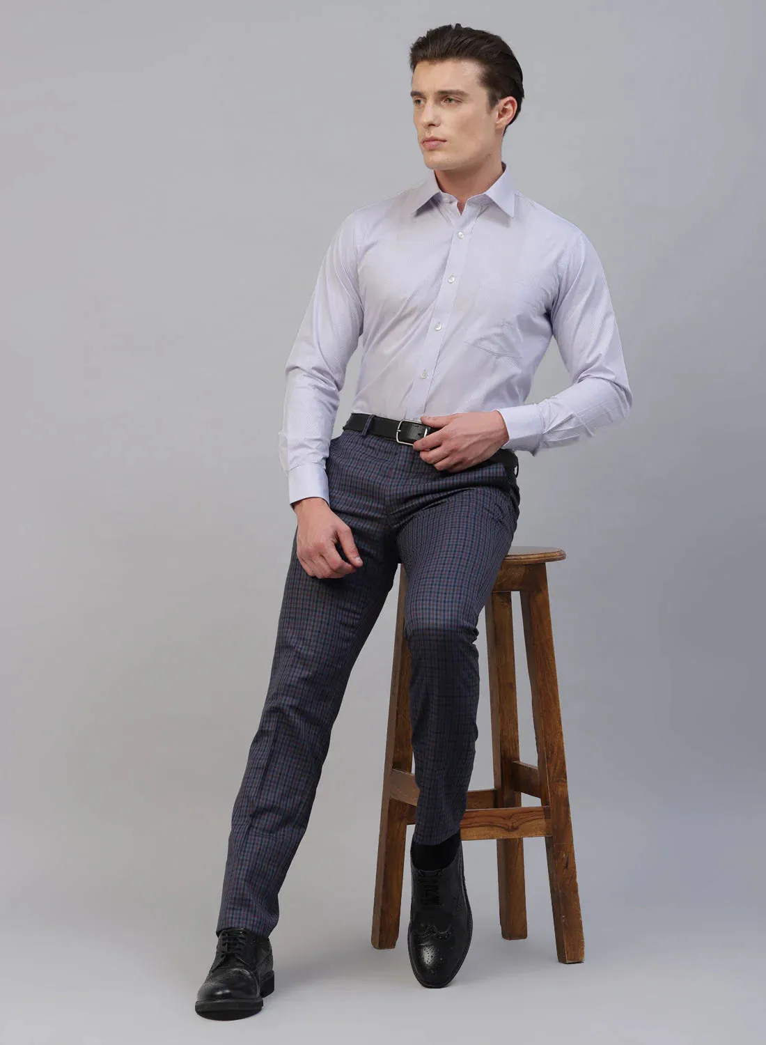 Mauve 100% Cotton Structured Formal Shirt