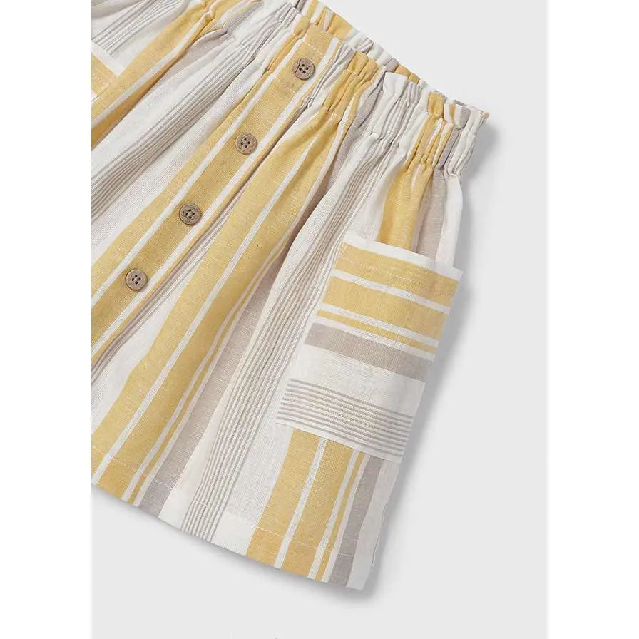 Mayoral Honey Striped Skirt