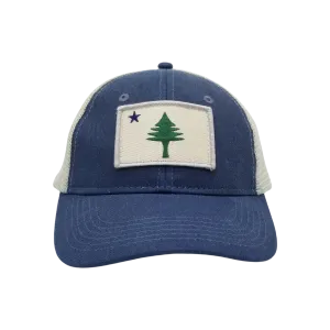 ME Flag Patch Stone Wash Trucker Hat
