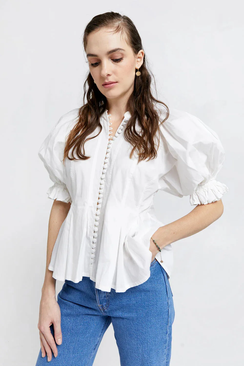 Melody Organic Cotton Top Off-White