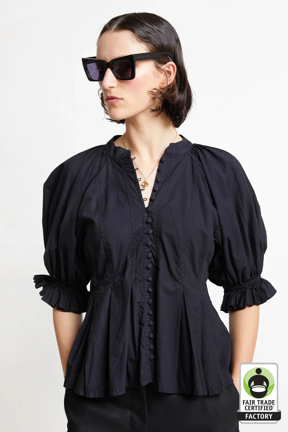 Melody Organic Cotton Top Off-White