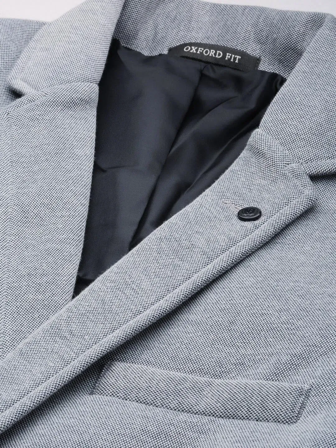 Men Grey Solid Casual Blazers-AR-41-Grey